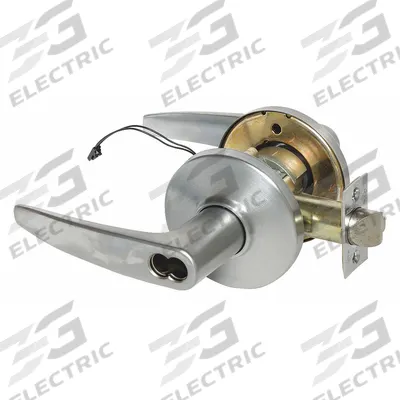 STANLEY SECURITY SOLUTIONS Door Lockset: Storeroom Lever Locksets, Chrome, ADA Compliant - Electric Lever Locksets