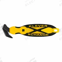 KLEVER Hook Cutter: 7 in Overall Lg, Oval Handle, Rubberized, Carbon Steel, Black/Yellow (MPN KCJ-XC-35Y). Key specifications — attr307620: Black/Yellow; attr307617: Oval; attr307618: Rubberized; attr307619: Carbon Steel; attr307627: Includes Tape Splitter; attr324885: KLEVER.