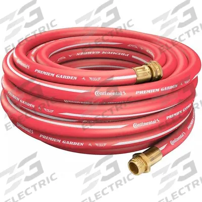 CONTINENTAL Garden Hose: EPDM, 5/8 in Inside Dia., 100 ft Lg, 5/8 in MGHT x 5/8 in FGHT - Hot Water Garden Hoses