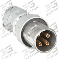 HUBBELL Pin and Sleeve Plug: Gray, 250V DC/600V AC, Three Phase, 60 A, 3 Pole, 3 Wire (MPN VP6485). Key specifications — Brand: HUBBELL.