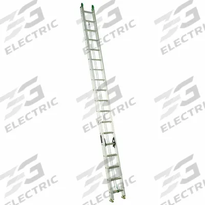 LOUISVILLE LADDER Extension Ladder: 40 ft Ladder Size, Aluminum, 225 lb Load Capacity - Lightweight Aluminum Extension Ladders