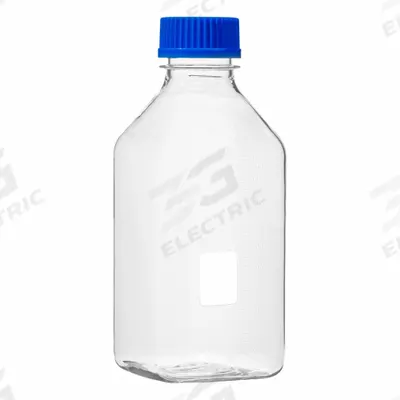 APPROVED VENDOR Media/Storage Bottle: 150 mL, 5 fl oz, Polycarbonate, Colorless, Rectangular - Polycarbonate Rectangular Lab Bottles