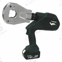 GREENLEE Cordless Crimping Tool: 18 V, Dieless Head, 750 kcmil Max Copper, Latching Head, Gator (MPN EK6FTLX11). Key specifications — attr532196: Yes; attr557685: 6 AWG; attr557684: 6 AWG; attr557683: 750 kcmil; attr557682: 750 kcmil; attr532165: Makita 18V LXT; attr532179: Bare Tool; attr532210: Gator.
