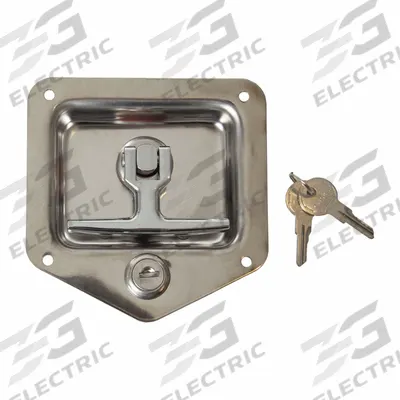 BUYERS PRODUCTS T-Handle Latch: Lock, Std Size Latches, 4 7/8 in Overall Ht - Truck Storage Locks & Latches