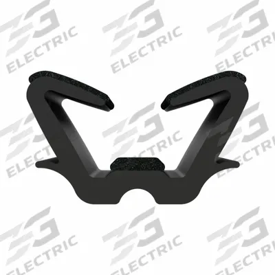 FAIRCHILD Edge Trim: Double Gripping Finger, 6 ft Overall Lg, EPDM Outer - Window Channel Edge Seal