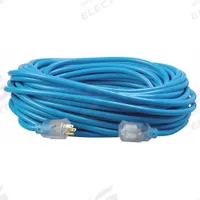 SOUTHWIRE Extension Cord: Outdoor Use, 100 ft Lg, Outlet, 5-15P, 12/3, SJTW, Blue, Single Connector (MPN 2579SW000H). Key specifications — Brand: SOUTHWIRE; Temperature Rating: -40° to 140°F; NEMA Plug Configuration: 5-15P.