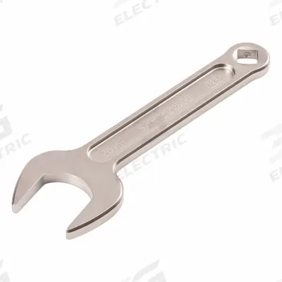 TEKTON Open End Wrench: Chromium Molybdenum Steel, Satin, 26 mm Head Size - Metric, Single End, Open End Wrenches