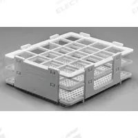 Tube Rack: 4 1/8 in Overall Wd, 1 3/4 in Overall Ht, 5 in Overall Lg, Polypropylene, White, Benchtop (MPN F18514-0020). Key specifications — Material: Polypropylene; Mounting Location: Benchtop; Color: White; Product Type: Test Tube Rack; Total Holding Capacity: (20) Places; Brand: SP SCIENCEWARE.