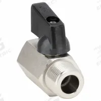 APPROVED VENDOR Manual Two-Way Ball Valve: 3/8 in, Nickel-Plated Brass, Straight, MNPT x FNPT, Wedge (MPN G-DCMV-38). Key specifications — Brand: APPROVED VENDOR; Handle: Wedge.