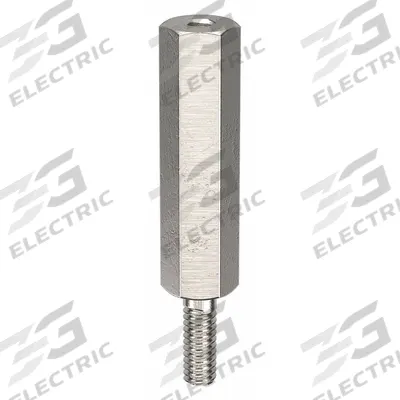 APPROVED VENDOR Standoff: Male x Female, 2 in Lg, Hex, Aluminum, Plain, 1/2 in Hex Wd, Aluminum - Aluminum Male x Female Standoffs