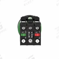 SCHNEIDER Selector Switch: 30 mm Panel Mounting Size, 2 Positions, Short Lever, 1NO/1NC (MPN XB5FK123M5). Key specifications — AC Contact Rating: 1.2 A @ 600 V; Action: Maintained/Maintained; Cam: No Cam Included; DC Contact Rating: 0.27 A @ 250 V; Hazardous Location Specification: Not Rated; Operator Head Material: Plastic; Operator Head Type: Short-Handled Knob; Operator Illumination: Illuminated.