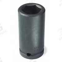 PROTO Impact Socket: 3/4 in Drive Size, SAE, 1 1/4 in Socket Size, 6-Point, Deep, Black Oxide (MPN J07520L). Key specifications — attr1215501: PROTO; attr1215515: Black Oxide; attr1215518: 1-1/4 in.