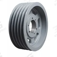 APPROVED VENDOR V-Belt Pulley: 5V1500, 5 Groove, 15 in OD, Bushed Bore, E, For 5V/5VX Belt Section (MPN 5V1505). Key specifications — Pulley Industry Number: 5V1500; Pitch Diameter: 15 in (5V); For Belt Section (broad, with similar types): 5V or 5VX.