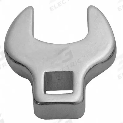 WESTWARD Crowfoot Socket Wrench: Alloy Steel, Chrome, 3/8 in Drive Size, 14 mm Head Size - Metric Open End Crowfoot Wrenches