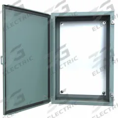 HAMMOND Electrical Enclosure: Steel, 30 in x 20 in x 10 in, NEMA 12/13, w/Panel, Solid Cover, Hinged (MPN 1418F10). Key specifications — Brand: HAMMOND; Closure Method: Clamps; Knockouts: Not Included.
