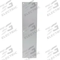 TRIMCO Door Push Plate: 4 in Wd, 16 in Ht, Stainless Steel (MPN 1001-3.710CU). Key specifications — Color: Gray; Material: Copper Alloy; Operation Type: Push; Brand: TRIMCO.