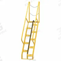 VESTIL Alternating Tread Stairs: 9.5 ft Overall Ht, Steel, 350 lb Load Capacity, Perforated (MPN ATS-6-56). Key specifications — Color: Yellow; Brand: VESTIL.