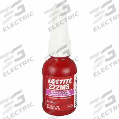 LOCTITE Low-Strength Threadlocker: 222MS, Purple, Meets Mil Spec, 0.34 fl oz, Bottle - Low-Strength Threadlockers (Purple)