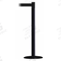 TENSABARRIER Barrier Post with Belt: Black, No Pattern, No Legend, 7 1/2 ft Belt Lg, Black (MPN 889B-33-33-STD-NO-B9X-C). Key specifications — Base Material: Cast Iron; Belt Color: Black; Brand: TENSABARRIER; Post Material: Metal Alloy; Post Color: Black; Message: No Legend.