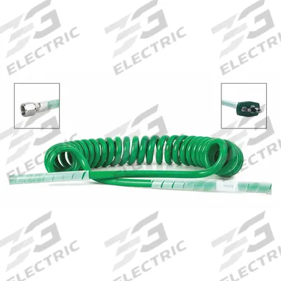 MAXTEC Single Coil Hose: Oxygen, Single Coil, Straight, Green - Single-Coil Oxygen Hoses