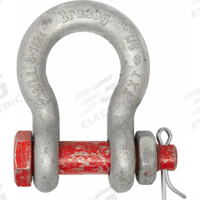 CROSBY Anchor Shackle: Anchor Shackle, 19,000 lb Working Load Limit, 1 13/16 in Wd Between Eyes - Anchor Shackles for Lifting
