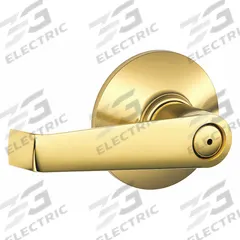 SCHLAGE RESIDENTIAL Door Lockset: Privacy Lever Locksets, Chrome, ADA Compliant (MPN F40 ELA 605X625). Key specifications — Ligature Resistance: Not Ligature-Resistant; Brand: SCHLAGE RESIDENTIAL; Lockset Function ANSI Code: F76; Visual Indicator Message: No Message; Lockset Style: Elan; ADA Compliant: Yes; Finish: Bright Chromium-Plated : Brass.