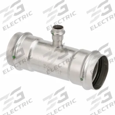 VIEGA PROPRESS Crimp Tee Fitting: 2 in CTS x 2 in CTS x 1/2 in CTS Size - Potable Water Stainless Steel Press Fittings