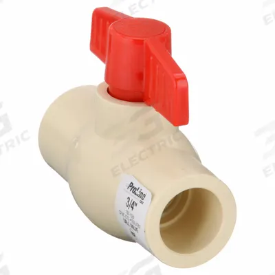 APPROVED VENDOR Manual Two-Way Ball Valve: 3/4 in Size, CPVC, Straight, Socket x Socket - CPVC Ball Valves