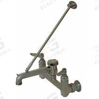 ADVANCE TABCO Straight Service Sink Faucet: Wall, Widespread, Brass, Chrome, 9.6 gpm Flow Rate (MPN K-240). Key specifications — Color/Finish: Chrome; Includes: 3/4 in Hose End Spout.