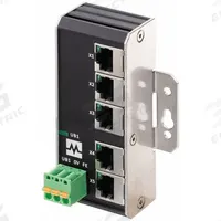MURRELEKTRONIK Ethernet switch: Unmanaged, Wall, 5 Ports, RJ45, 100 mbps/Ethernet, IP20 (MPN 58901). Key specifications — Port Type: RJ45; Manufacturer Part Number: 58901; Brand: MURRELEKTRONIK; Features: Auto-Negotiation; IP Rating: IP20; Product Type: Ethernet Switch; Mounting Location: Wall; Network Interface: Ethernet.