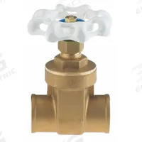 MILWAUKEE VALVE Gate Valve: 2 in, Brass, Non-Rising, Sweat x Sweat, 200 psi CWP, Wheel, Solid Wedge (MPN UP668 2"). Key specifications — Bonnet Material: Brass; Brand: MILWAUKEE VALVE; Wedge Material: Forged Brass.
