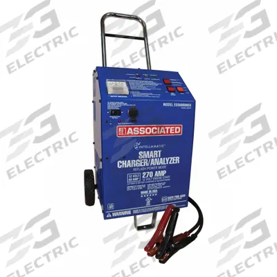 ASSOCIATED EQUIP Battery Charger and Starter: Boosting/Charging/Maintaining, Auto, Smart - Wheeled Battery Chargers