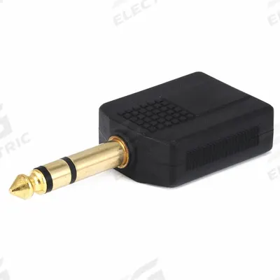MONOPRICE Audio Splitter: (1) 1/4 in Stereo Male x (2) 1/4 in Stereo Female Splitter - Analog & Digital Audio Splitters & Adapters