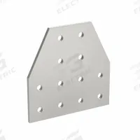 Tee Flat Plate: T Flat Plate, 25 Series, 4 mm x 100 mm x 100 mm, For 6 1/2 mm Slot Wd, 12 Holes (MPN 25-4125). Key specifications — Material: Aluminum; Brand: 80/20; Finish: Anodized.