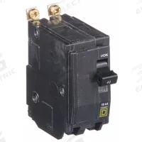 SQUARE D Miniature Circuit Breaker: 40 A, 120/240V AC, Single Phase, 10kA at 120/240V AC, 2 Poles (MPN QOB240HID). Key specifications — Phase: Single; Amps: 40 A; AC Voltage Rating: 120/240V AC; Max. AIR Rating: 10kA at 120/240V AC; For Use With: Square D NQOD Panelboards; Brand: SQUARE D.