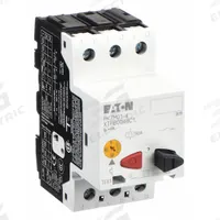 EATON Manual Motor Protector: Non-Reversing, 3 Poles, 4 A, Thermal Protection, Push Button (MPN XTPB004BC1). Key specifications — Maximum Voltage Rating: 600V AC; Brand: EATON; Thermal Units Required: None (Starter Includes Integrated Thermal Units); Frame Size (Width): 45mm (B Frame).