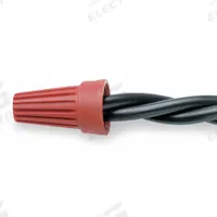 BUCHANAN Twist-On Wire Connectors: Red, Wire Sizes 12 AWG – 6 AWG, 600 V, 100, PK (MPN WT6-1). Key specifications — Brand: BUCHANAN; Maximum Wire Combination: (4) 12 AWG; Manufacturer Part Number: WT6-1; Minimum Wire Combination: (2) 14 AWG.