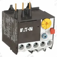 EATON Overload Relay: Thermal Protection, 3 Poles, 1NO/1NC, Phase Loss Sensitivity, Frame Size A (MPN XTOM009AC1). Key specifications — Brand: EATON; Auxiliary Contact Form: 1NO/1NC; Compatible Contactor Series: XT Mini Contactors; Frame Size: A; Phase Loss Sensitivity: Yes; Thermal Units Required: None (Relay Includes Integrated Bimetallic Elements); Compatible Contactors: Frame Size A.