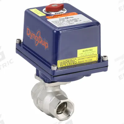 DYNAQUIP CONTROLS Electrically Actuated Two-Way Ball Valve: 1 in, Stainless Steel - Stainless Steel Electrically-Actuated Ball Valves