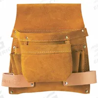 KLEIN TOOLS Tool Pouch: For 3 in Belt Wd - Max, 6 Pockets, Brown (MPN 42241). Key specifications — Closure Type: Open Top; Attachment: Belt Slot; Color: Brown; Brand: KLEIN TOOLS; For Tool Type: Hammers.