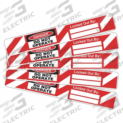 BRADY Lockout Tag: Danger, Locked Out Device, Vinyl, Locked Out By, English, Danger - Safety