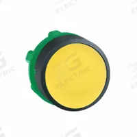 SCHNEIDER Flush Push Button: 22 mm Mounting Size, Non-Metallic, Maintained (MPN ZB5AH05). Key specifications — Brand: SCHNEIDER; Action: Maintained; Series: XB5; Push Button Material Type: Non-Metallic.
