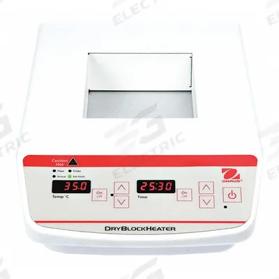 OHAUS Heat Block: 15 3/8 in Overall Dp, 3 1/2 in Overall Ht, 8 in Overall Wd - Dry Baths