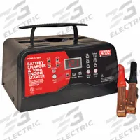 ATEC Battery Charger: Charging, Auto, For AGM/Gel/Wet Cell, Smart, 6.5 ft Cable Lg (MPN 3100A). Key specifications — Automatic/Manual: Automatic; Charging Current @ Voltage: 2 A @ 6V; Charge Type: Smart; Boost Current @ Voltage: 100 A @ 6V; Maintaining Current @ Voltage: 2 A @ 12V; Charger Function: Charging; For Use With Battery Type: Gel; Brand: ATEC.
