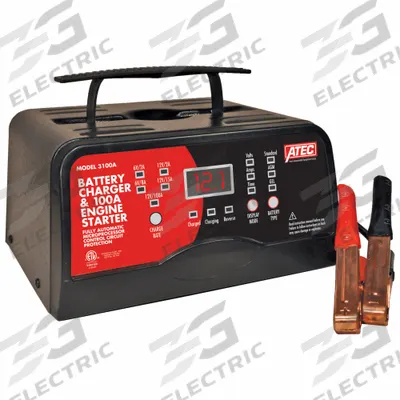 ATEC Battery Charger: Charging, Auto, For AGM/Gel/Wet Cell, Smart - Benchtop Battery Chargers