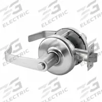 CORBIN Door Lockset: Privacy Lever Locksets, Chrome, ADA Compliant (MPN CLX3320TO NZD 626). Key specifications — Ligature Resistance: Not Ligature-Resistant; Brand: CORBIN; Visual Indicator Message: No Message; Lockset Style: Newport Lever; ADA Compliant: Yes; Finish: Satin Chromium-Plated.