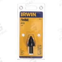 IRWIN Step Drill Bit: 1-1/8", Black Oxide HSS, 3-Flats Shank (MPN 10313ZR). Key specifications — attr1234936: Not Impact Rated.