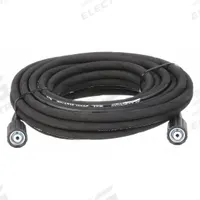 Pressure Washer Hose: 5/16 in ID, 50 ft Lg, Rubber, Black, M22 Female x M22 Female Fitting Size (MPN 22KE05). Key specifications — Hose Cover Material: Rubber; Fitting Type: F Metric x F Metric; Hose Color: Black; Hose Configuration: Coupled Assembly; Brand: SPEEDAIRE.