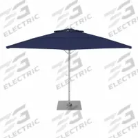 CALIFORNIA UMBRELLA Outdoor Umbrella: Marine Blue, Aluminum/Steel, Hand Crank, 156 3/8 in Overall Ht (MPN SOLA118001-6078). Key specifications — Brand: CALIFORNIA UMBRELLA; Canopy Color: Marine Blue; Includes Base: Yes; Includes Lights: No; Opening Mechanism: Hand Crank; Pole Material: Steel.