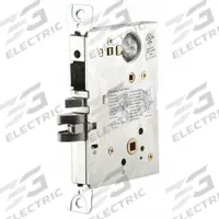 SCHLAGE Deadbolt Lock: 1 3/4 in Door Thick - Max, Ligature-Resistant, Chrome (MPN L9070LB RH 134). Key specifications — ADA Compliant: No; Brand: SCHLAGE; Finish: Satin Chromium-Plated; Ligature Resistance: Ligature-Resistant; Latch Bolt/Dead Bolt: Latch Bolt; Hand Orientation: Right-Handed.